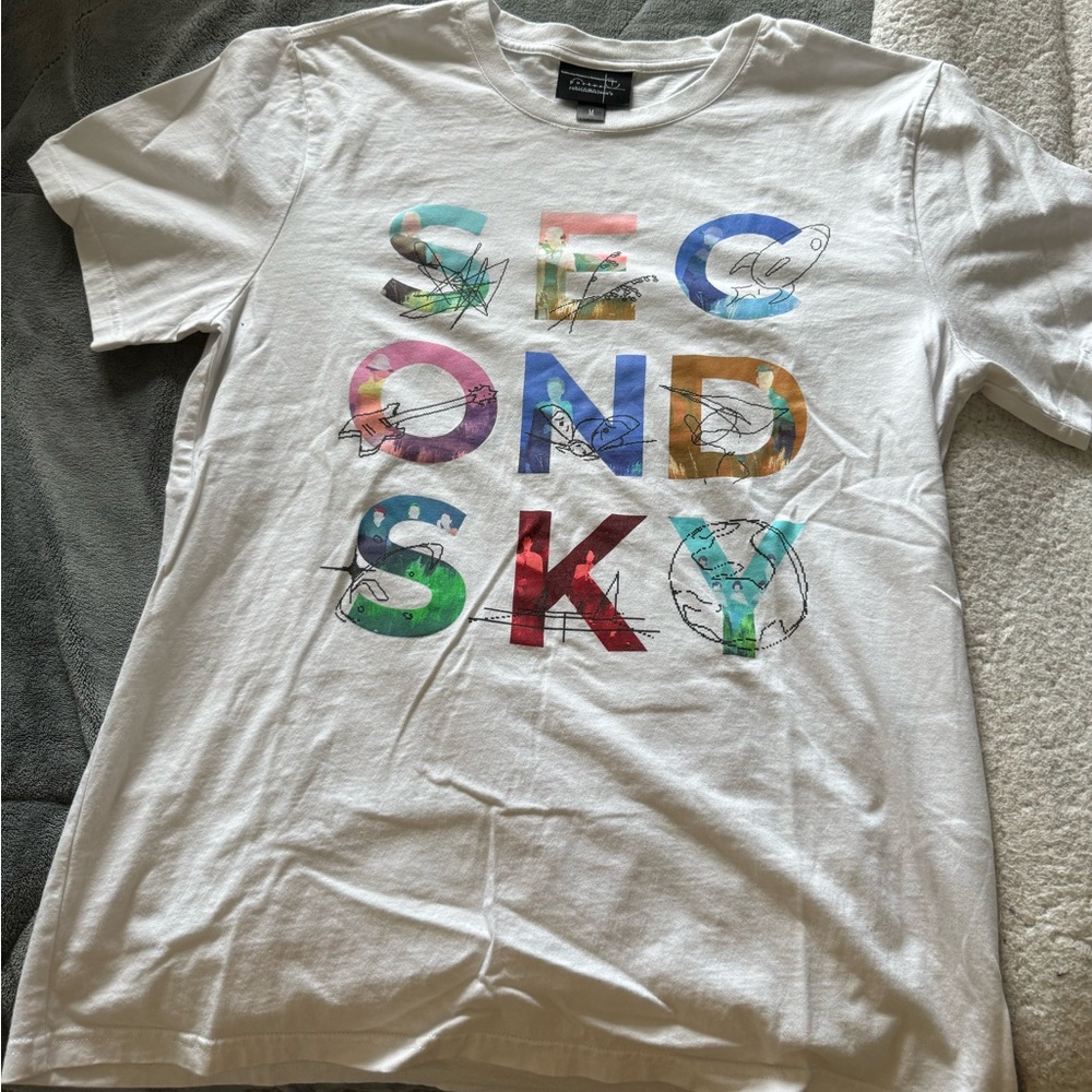 Porter Robinson Second Sky White Graphic T-Shirt Size M Medium